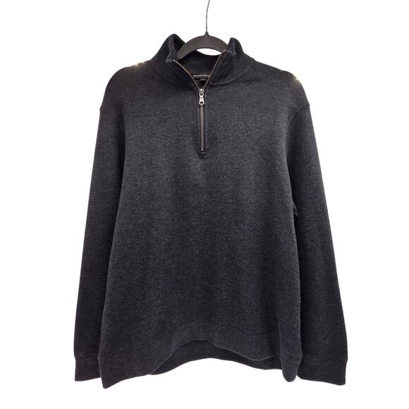 Banana Republic 1/4 Zip Up Pullover Sweater Grey Men's Medium - Picture 3 of 9